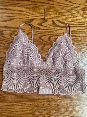 NIGHTNIGHT Jonathan Simkhai Lace Longline Bralette Nude Beige Size S